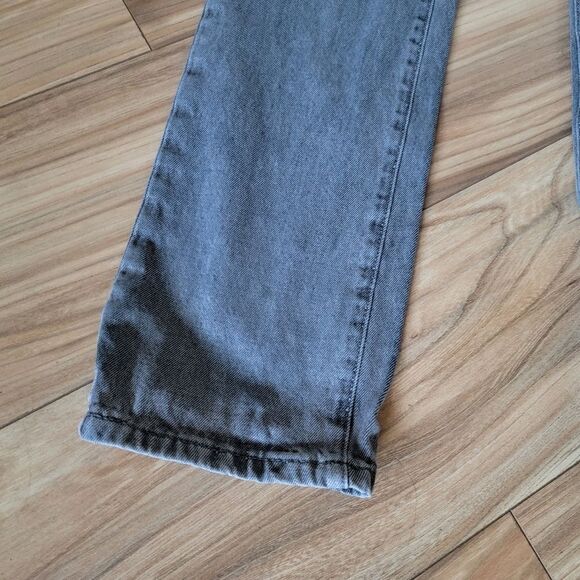 WeWoreWhat Icon Rigid Ultra High Waist Straight Leg Jeans in Grey - Picture 5 of 13
